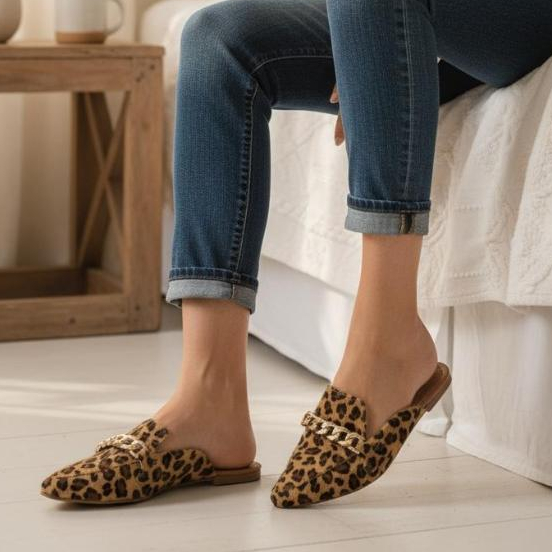 Mule Feminino Confortavel Macio Elegante com Corre