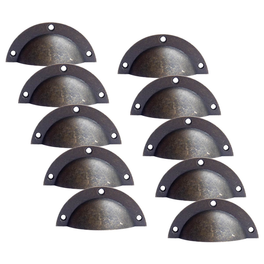 Puxador Retro Colonial Parma Ouro Velho Gaveta 10 