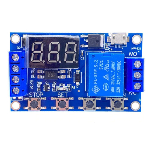 Relé Temporizador Digital Ajustável Timer P/Choc