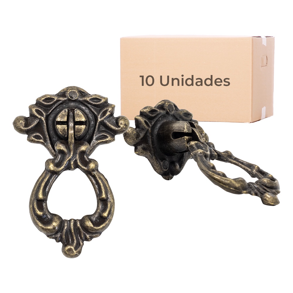 10 Puxadores Retro De Gaveta Comoda Modelo Alca Tr