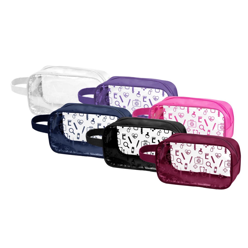Necessaire de Enfermagem Transparente e Fechada pa