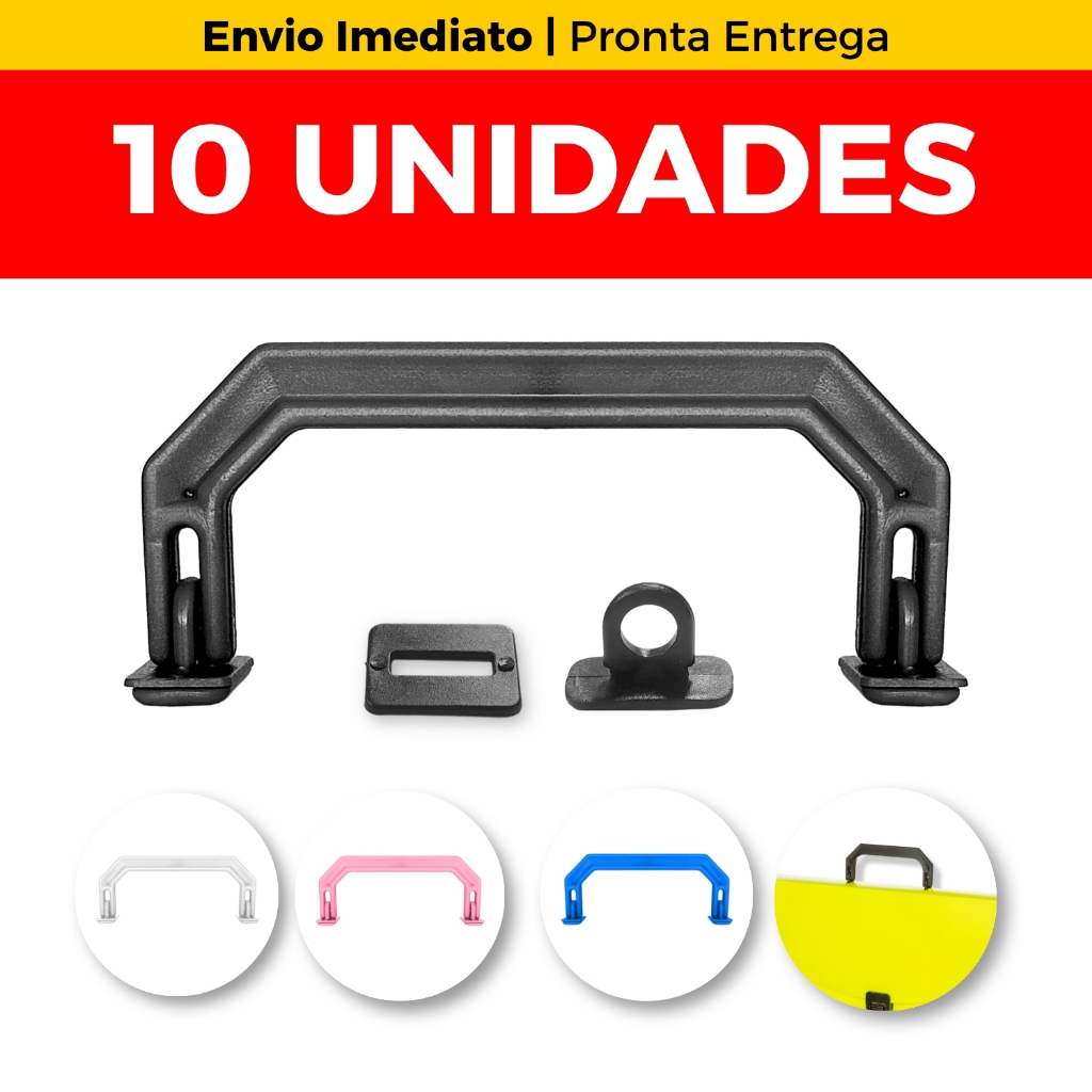 Kit 10 Alça Para Maleta com Encaixe CORES  Envio 