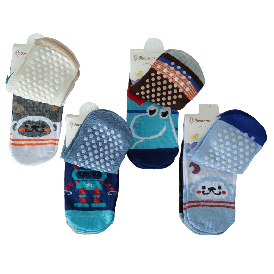KIT 3, 6 ou 12 Pares de Meia Antiderrapante Infant