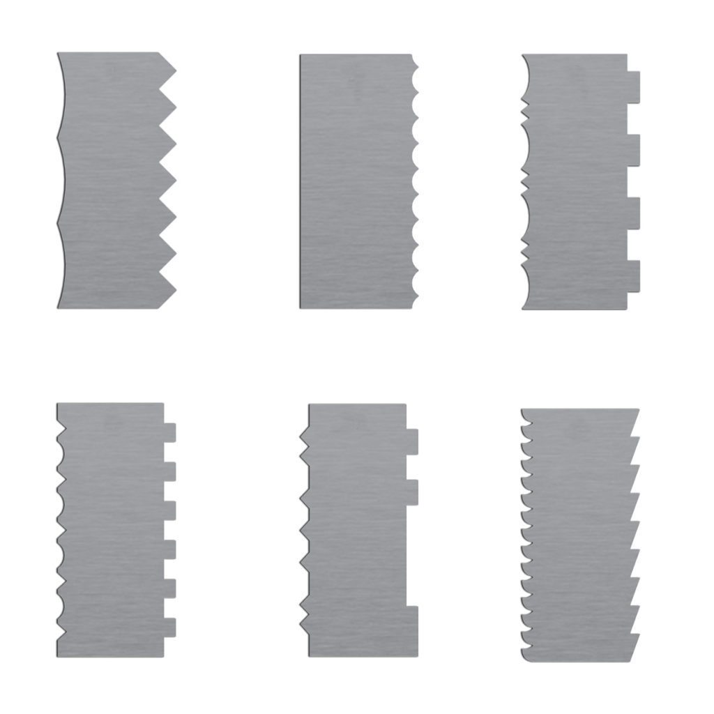 Kit Espátulas De Bolo 6 Uni 12 Modelos Diferentes