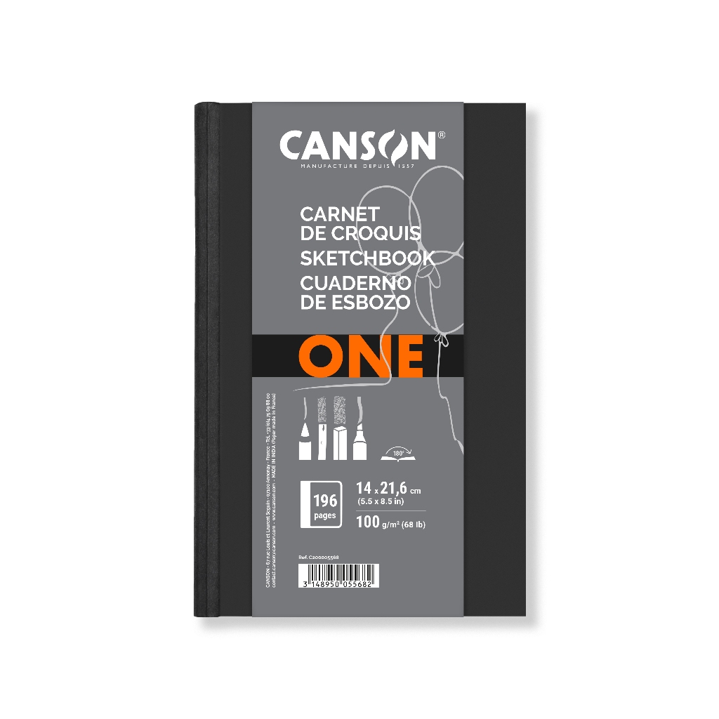 Bloco Sketchbook Canson One 98fls 100g/m2 A5(14,8c