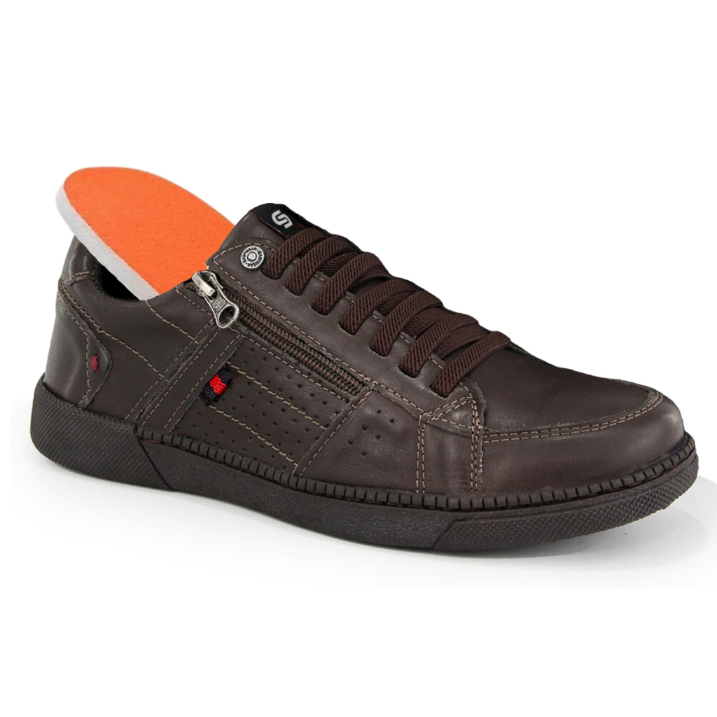 Sapatênis Masculino Com Ziper Conforto Social Cas