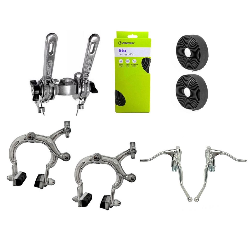 Kit Bike Speed Caloi 10 Freio Alavanca Manete Fita