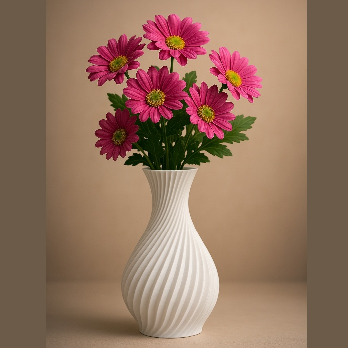 Vaso Decorativo Espiral em 3D  Para Casa e Escrit�