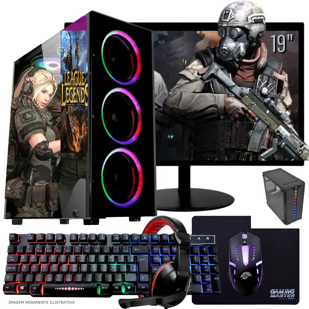 computador i5 gamer 8g ssd128+hd500 video GT610 2g