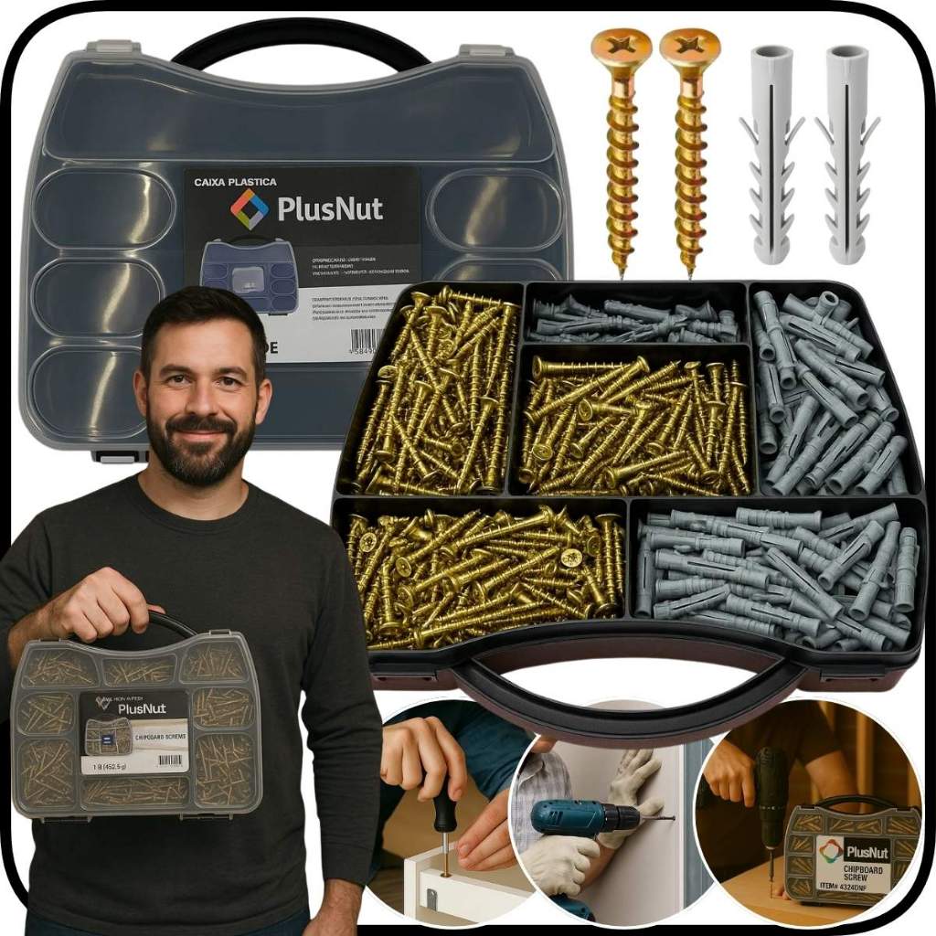 Kit Parafusos E Buchas C/anel 1.000 Peças C/ Male