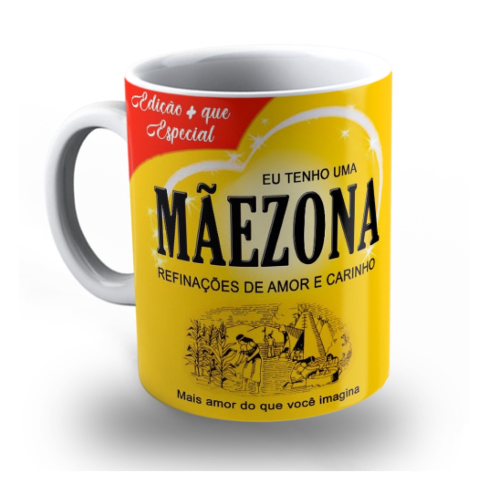Caneca Dia das Mães Personalizada Mãezona de Por