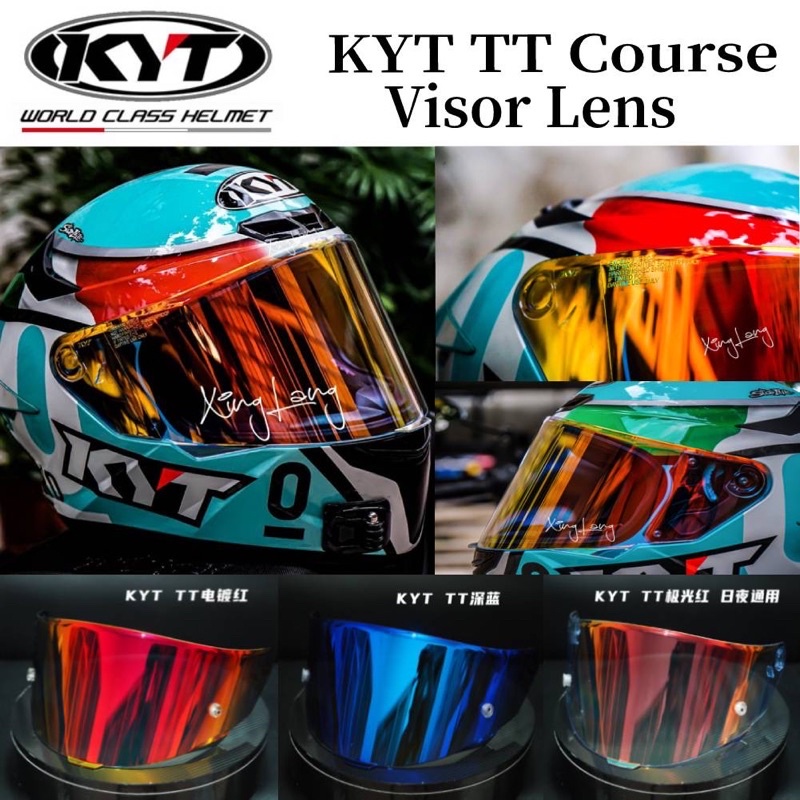 KYT TT/TTC lente do capacete Capacete Com Viseira 