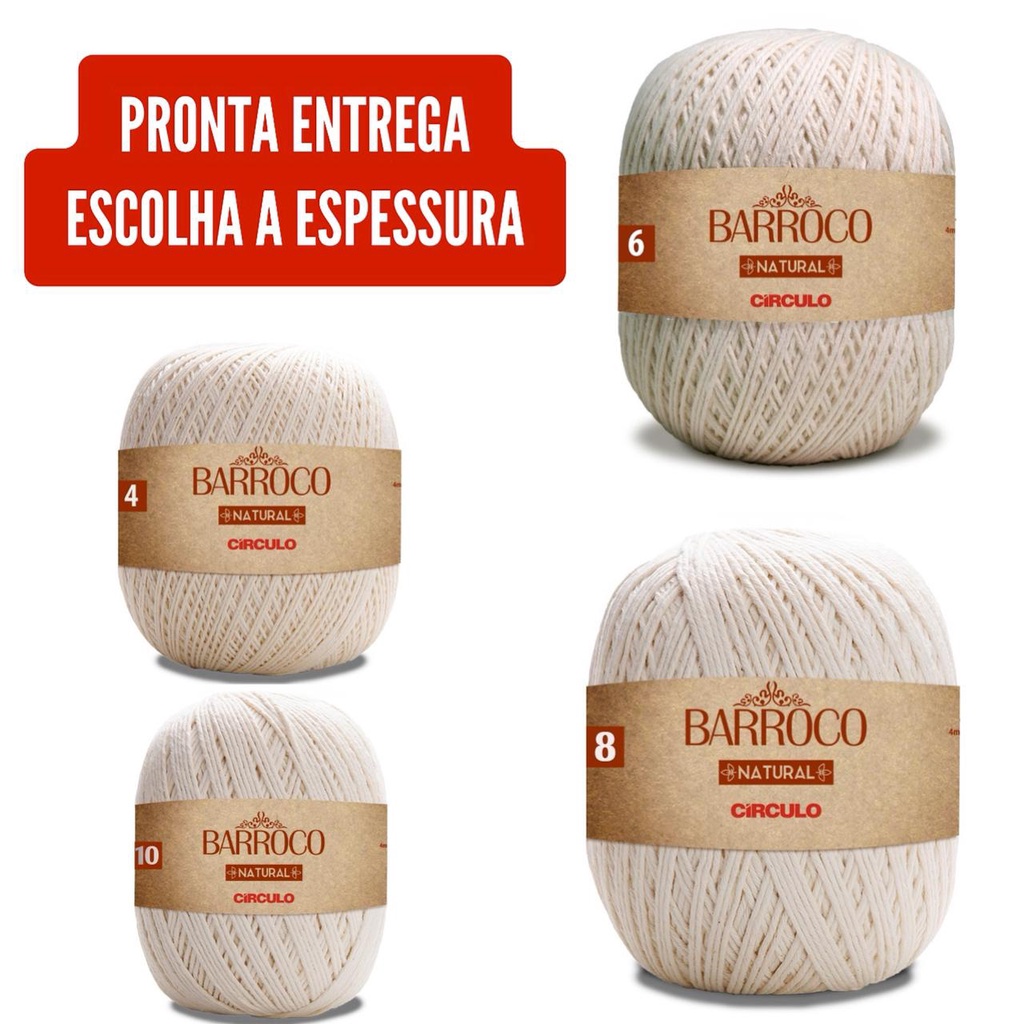 Barbante Barroco Natural 100% Algodão – 700