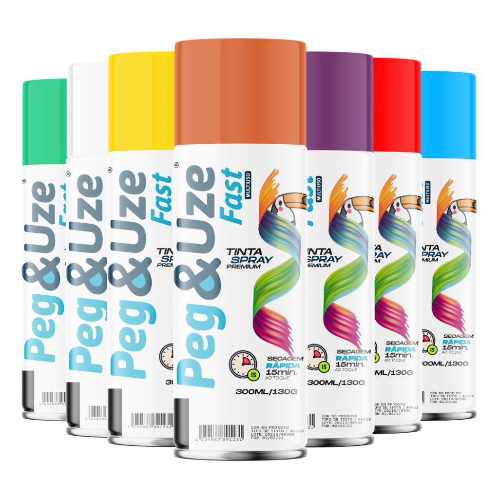 Tinta Spray PegEUze 300ml Uso Geral Secagem Rápid