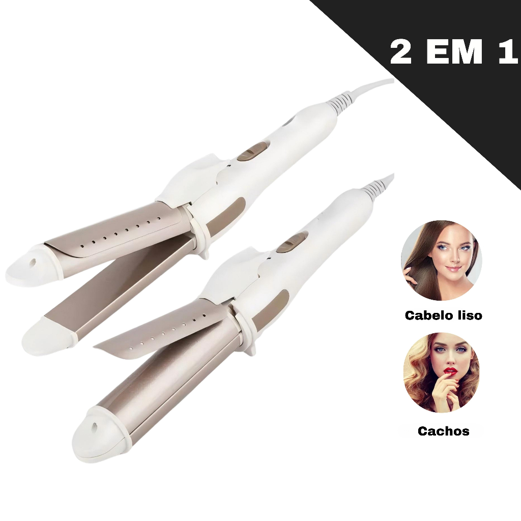 Modelador De Cachos E Chapinha 2 Em 1 Mini Alisado