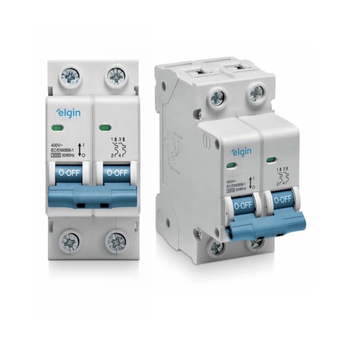 Disjuntor Bipolar Duplo ELGIN 10a, 16a, 20a, 25a, 