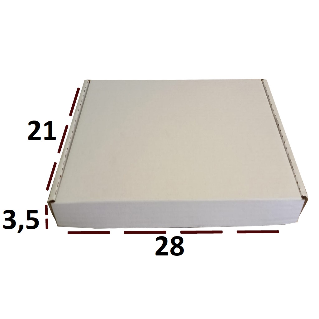10 Caixas de Papelão Branco 28 x 21 x 03 Montáve