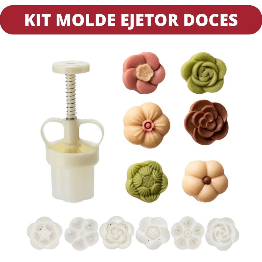 Kit Ejetor Max Flores Para Modelar Massas Doces e 