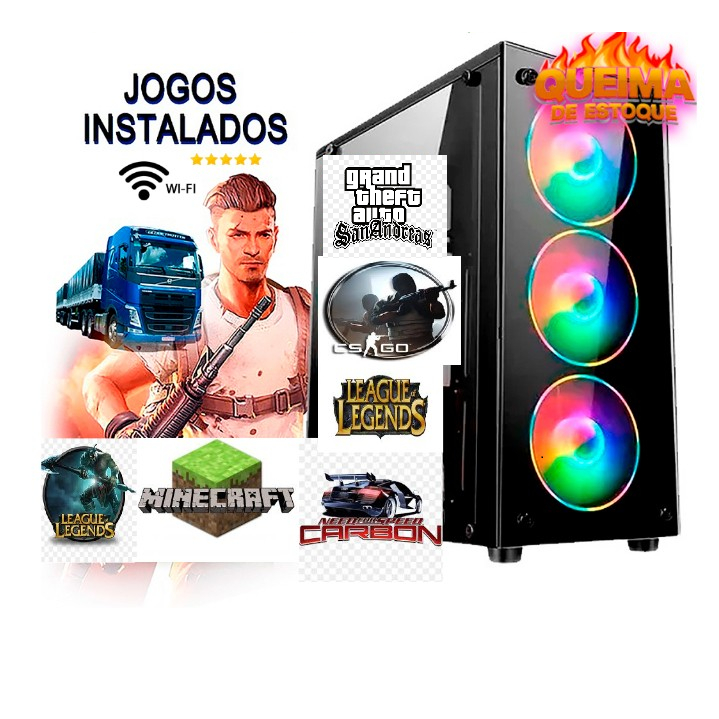 computador cpu gamer i3 16g pra estudos escritorio