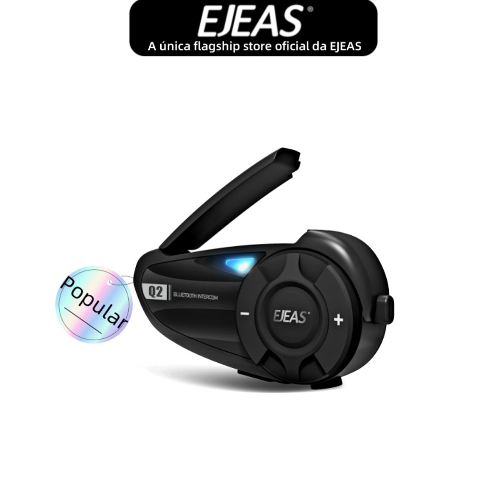 EJEAS Q2 Motocicleta Capacete Intercomunicador Blu