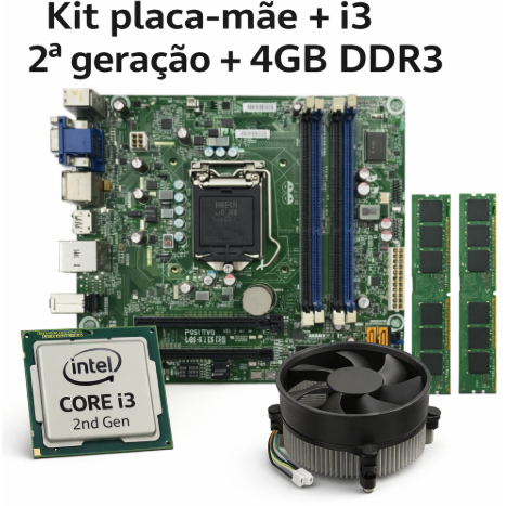 Kit Placa mãe 1155 + CORE i5, i7 2. + 4gb, 8gb ou