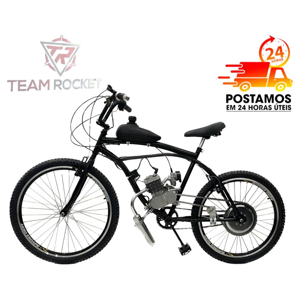 BICILETA BIKE Motorizada 80cc Coroa Spitfire Preto