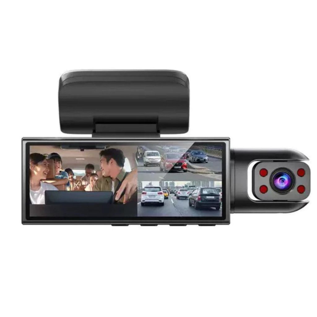 Câmera 1080P Carro com Lente Giratória, Monitora