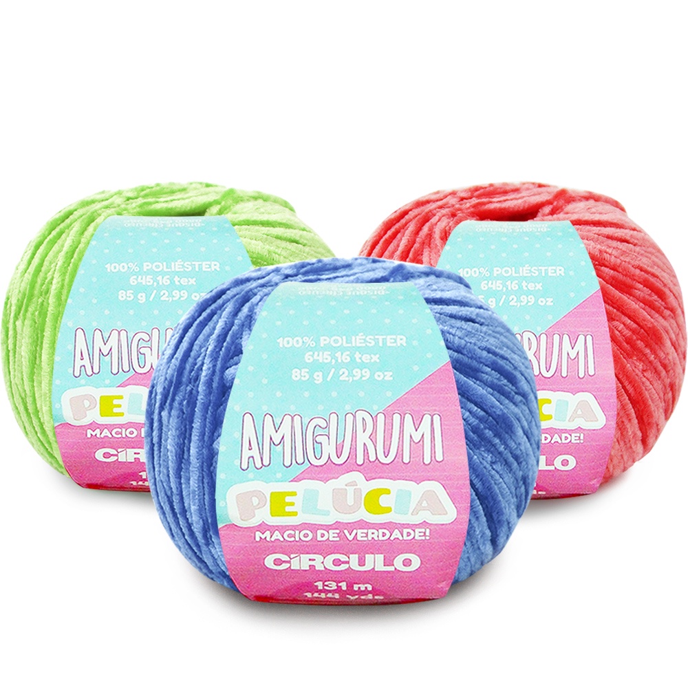 Fio Linha Amigurumi Pelúcia Circulo 85g 131mts