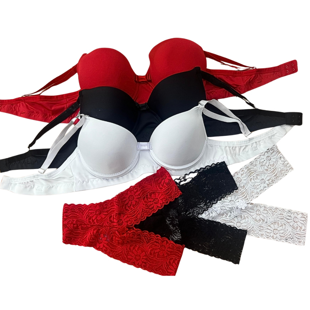 Kit 3 Conjunto Sutiã Bojo e Calcinha Caleçon Fio