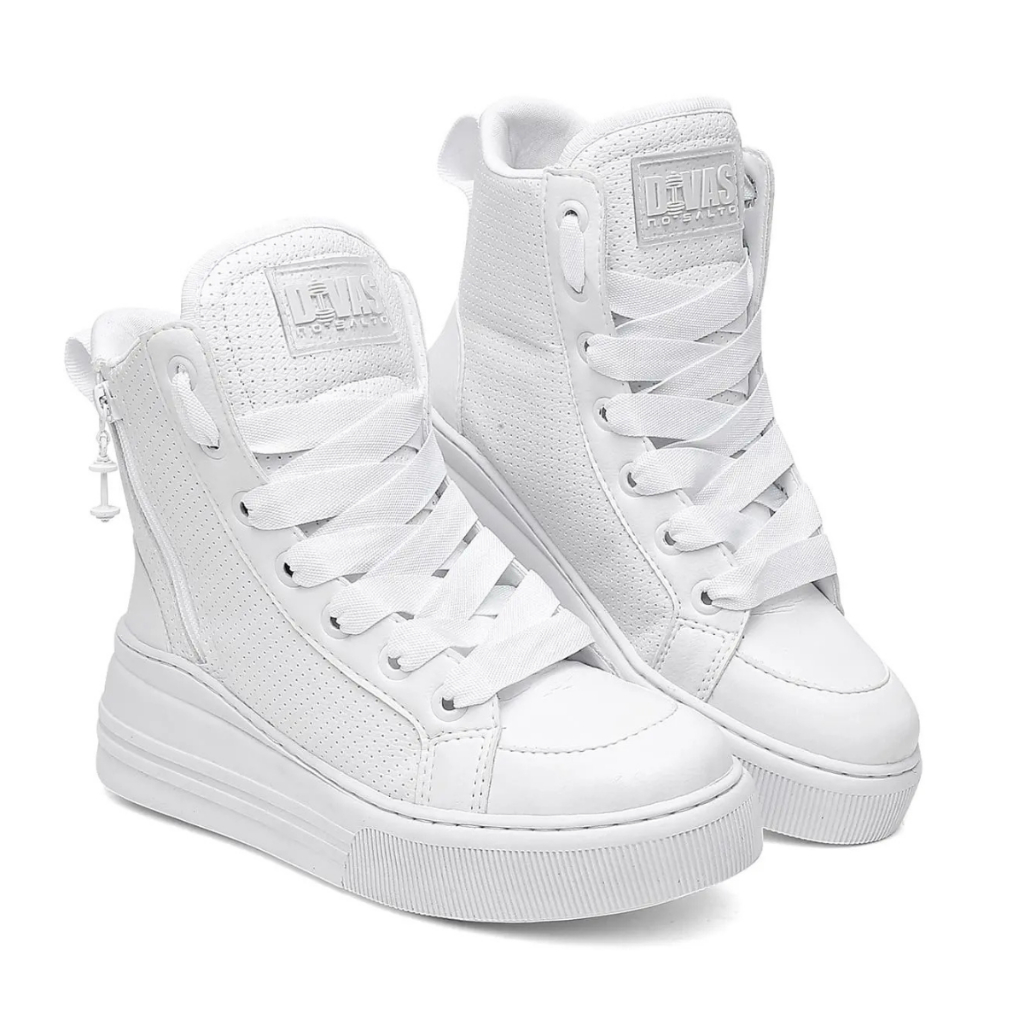 Sneaker Cano Alto Academia Zíper Maromba Tênis T