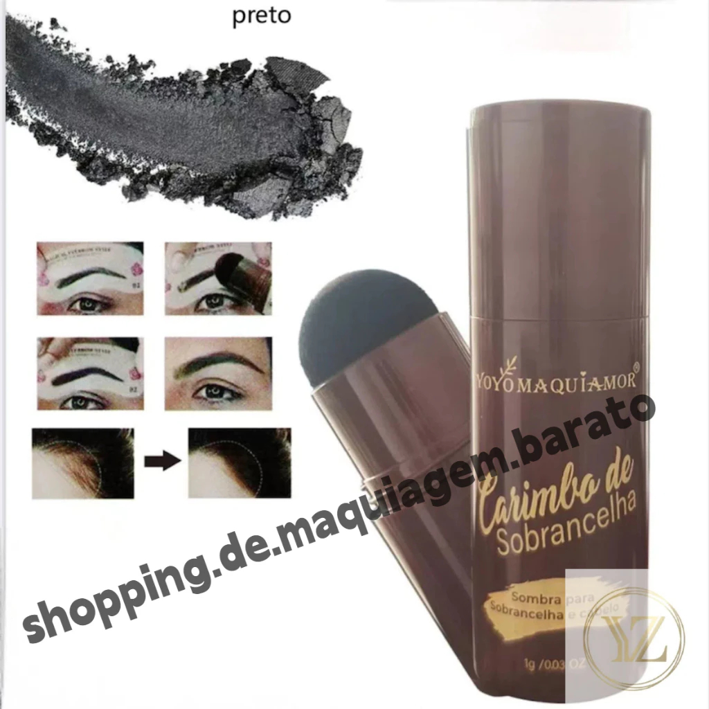 Linha Do Cabelo Carimbo Sobrancelha Pó Maquiagem 