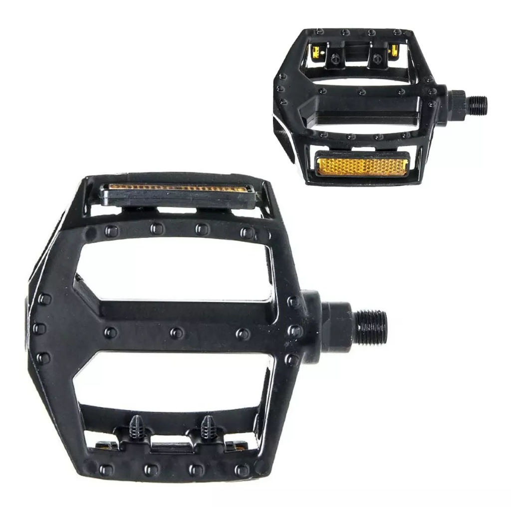 Pedal Plataforma Todo Alumínio Rosca Grossa Bike 