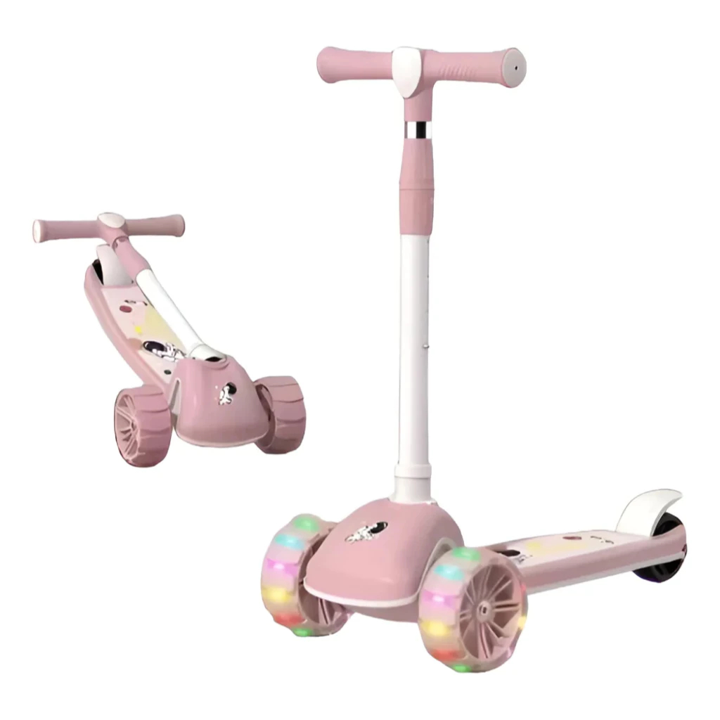 Patinete Rosa 4 a 12 Anos – Até 80kg –