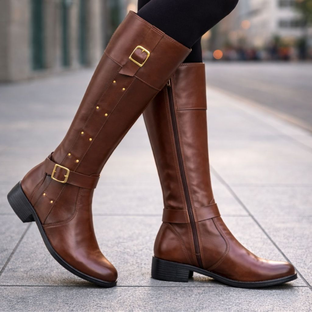 Bota Feminina Montaria Luxo Cano Longo Feminina Fi