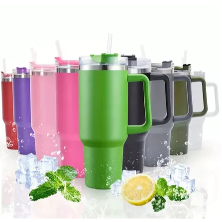 Térmico Copo Stanl Inox Alça Flip com canudo 120