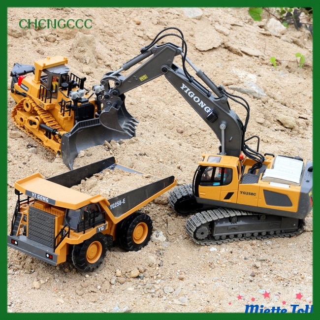 Carro de engenharia de controle remoto escavadeira