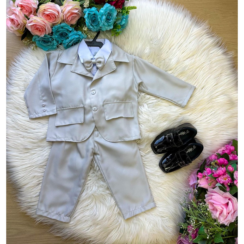 Conjunto infantil Terno – Blaizer Cinza Clar