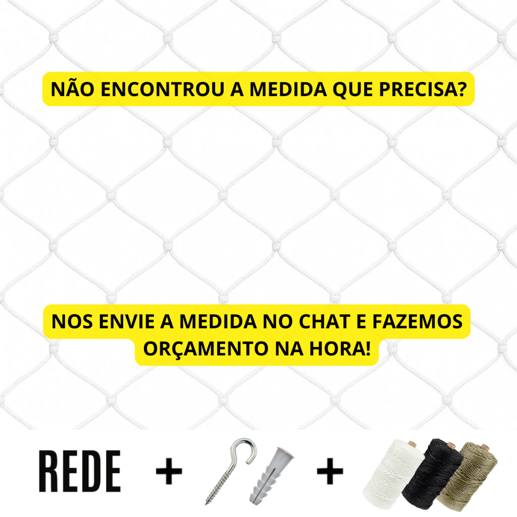 Kit Completo 1,30 De Altura Rede Tela De Proteçã