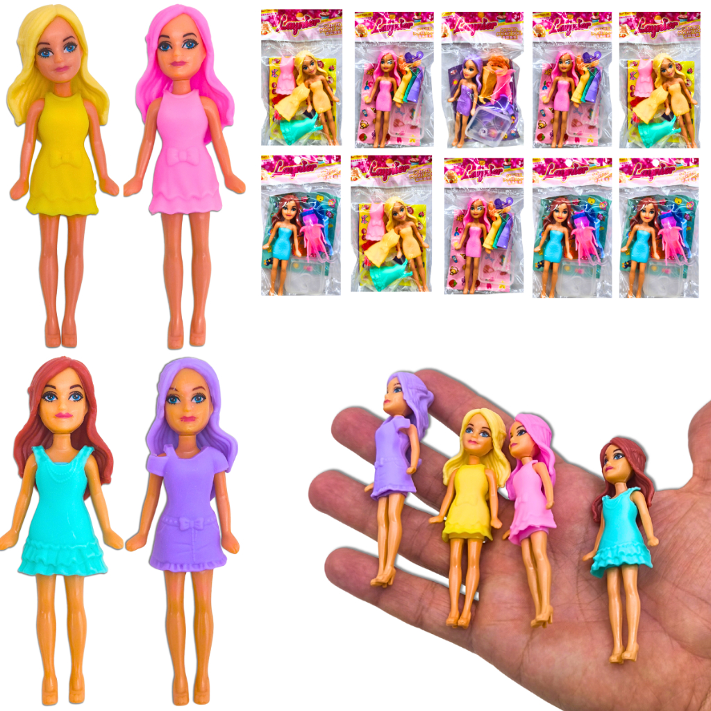 Kit Bonecas Bonequinha Para Casinha Mdf Brinquedo 