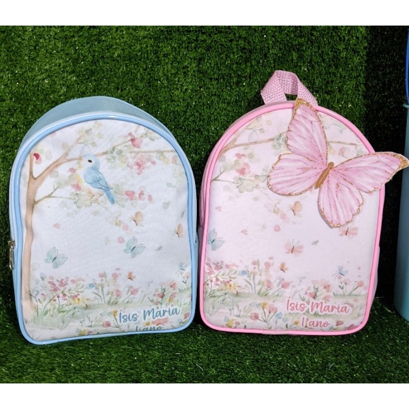 Mochilinhas personalizadas Jardim encantado