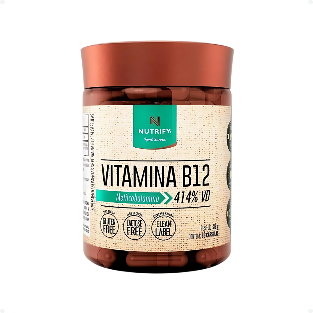 Vitamina B12 Metilcobalamina 414% 60caps Nutrify O