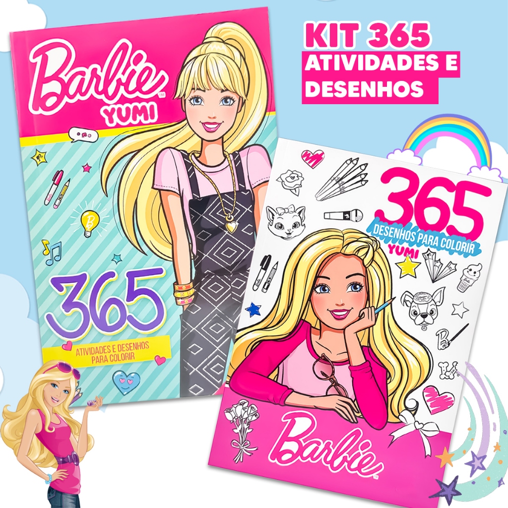 Kit 2 Livro Infantil 365 Desenhos Para Meninas Liv