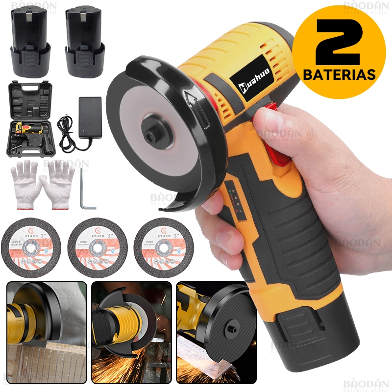 Esmerilhadeira Sem Fio 12V – 2 Baterias, Ki