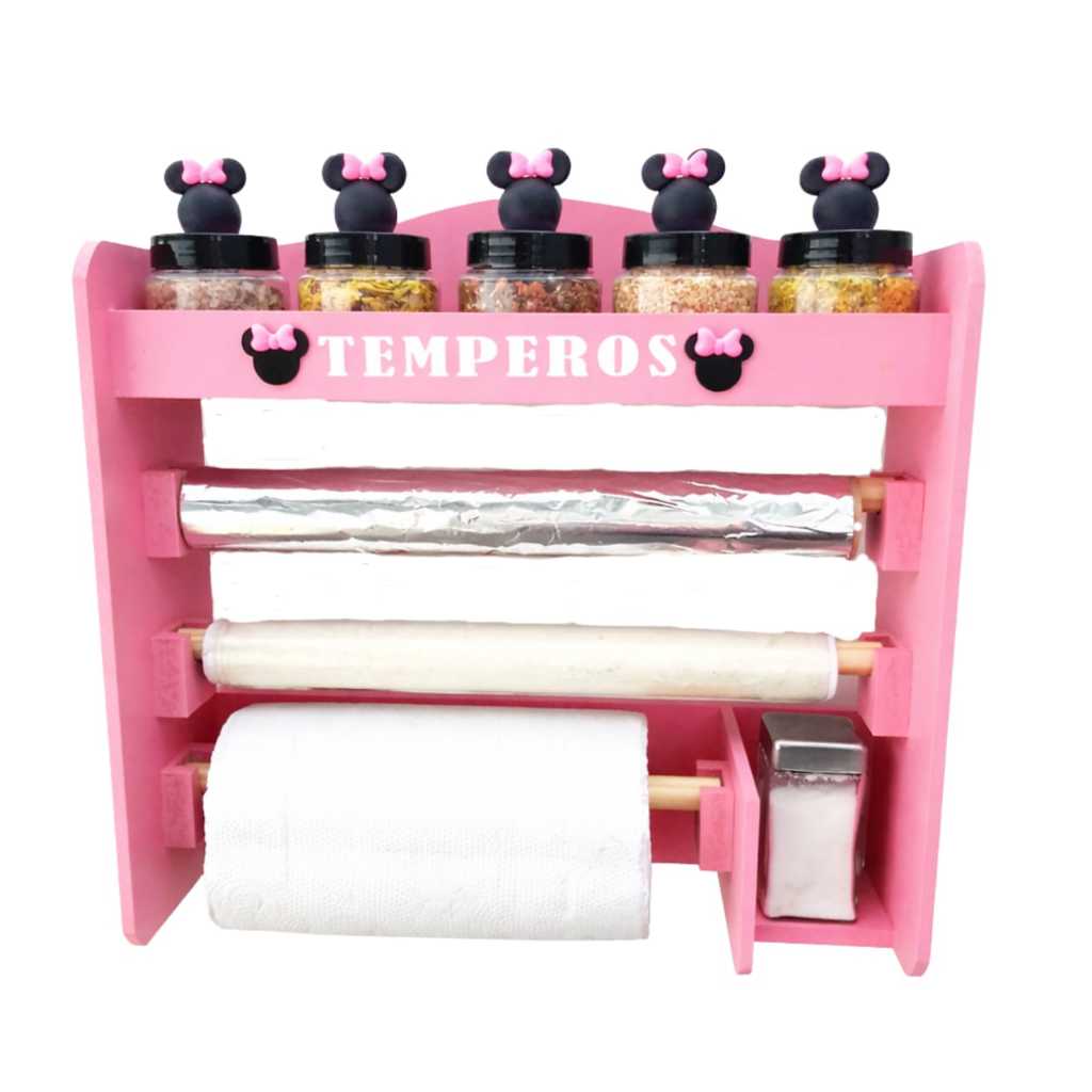 Porta temperos porta condimentos Minnie e mickey o