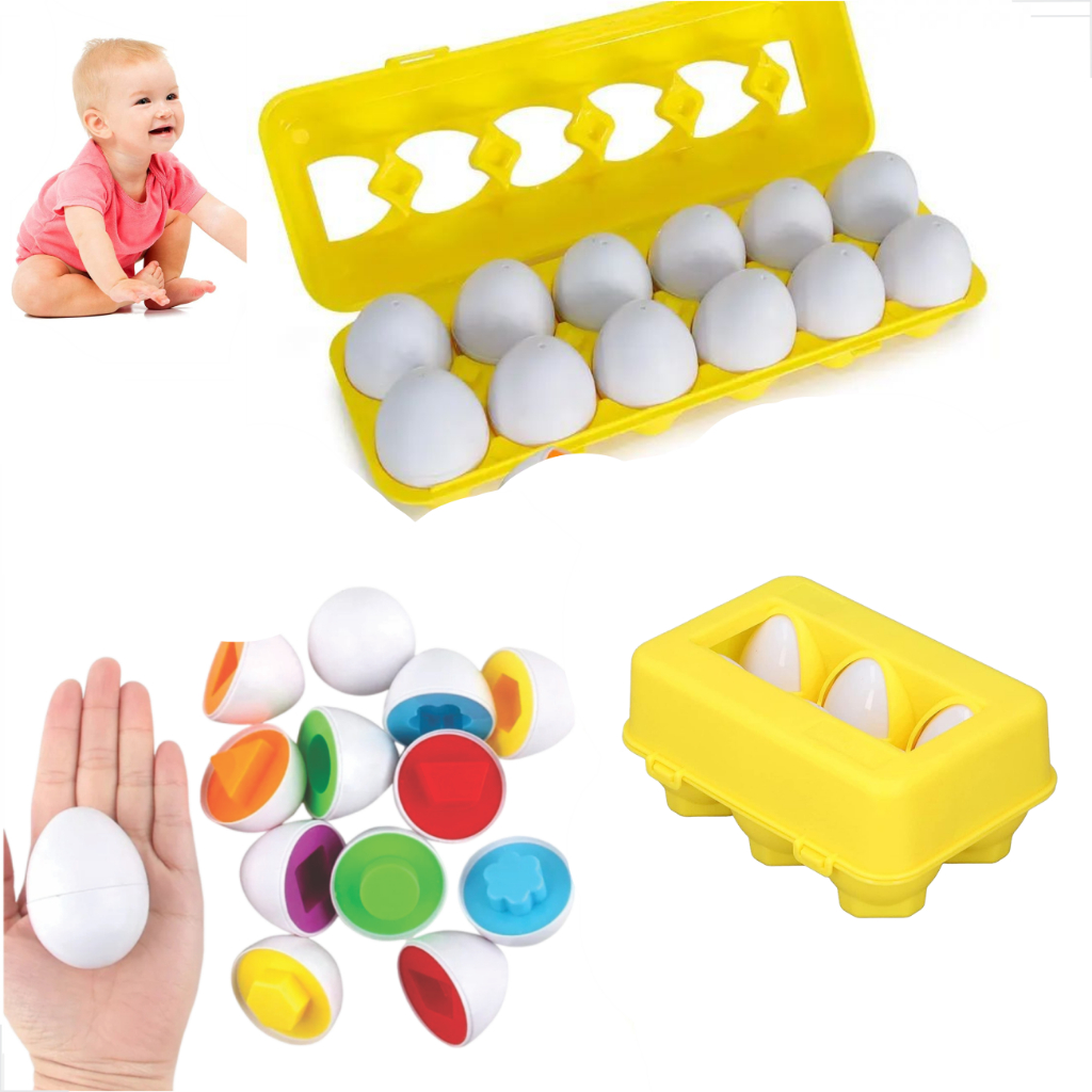 Brinquedo Educativo Montessori Infantil Caixa Ovos