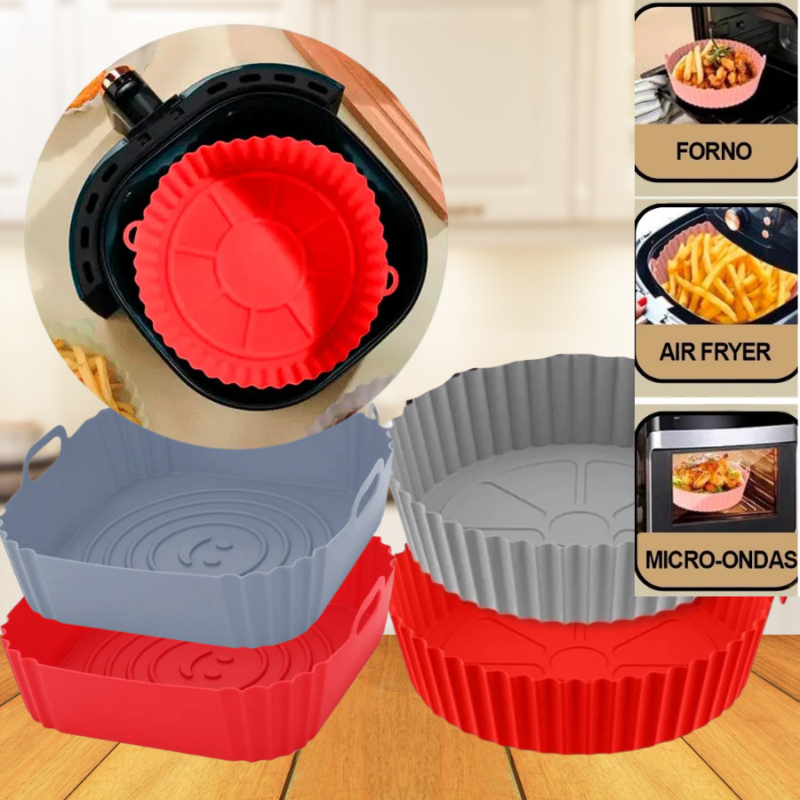 Forma De Silicone AirFryer Microondas Fritadeira A