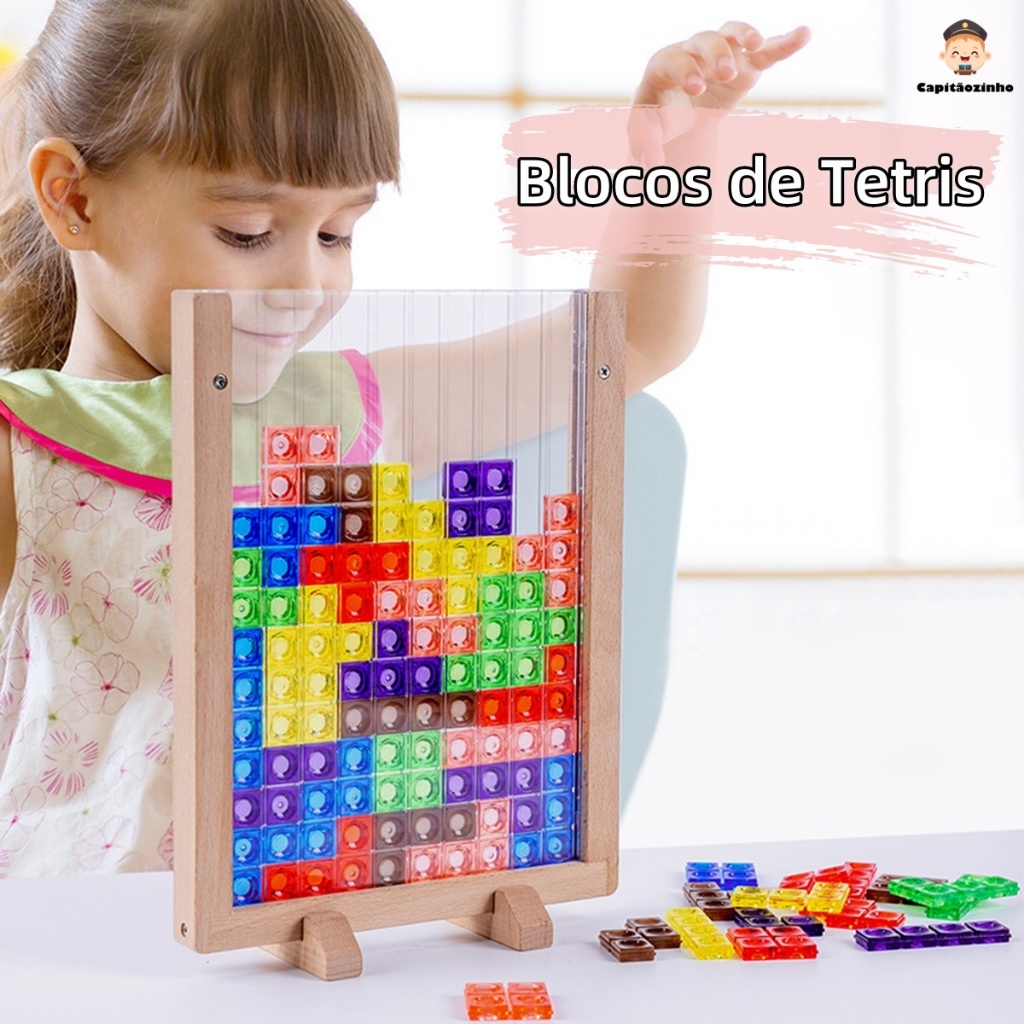 Jogo infantil tetris raciocínio jogo para famíli