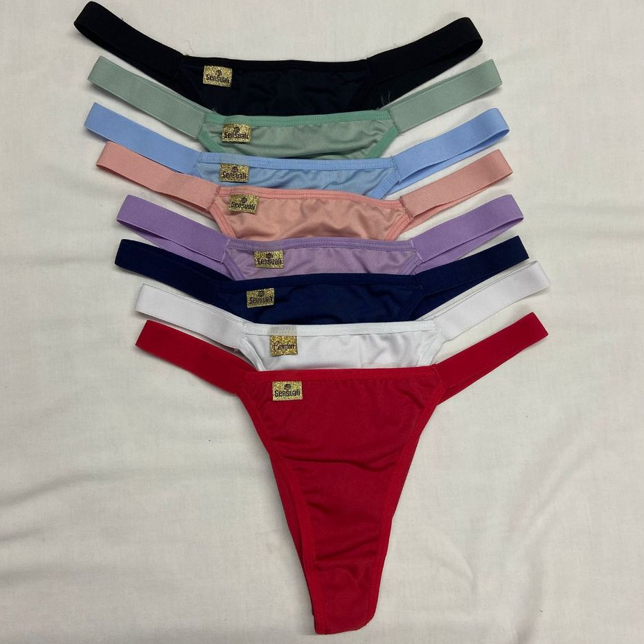 Kit 5/10 Calcinhas Femininas Fio Duplo Com Pala Ta