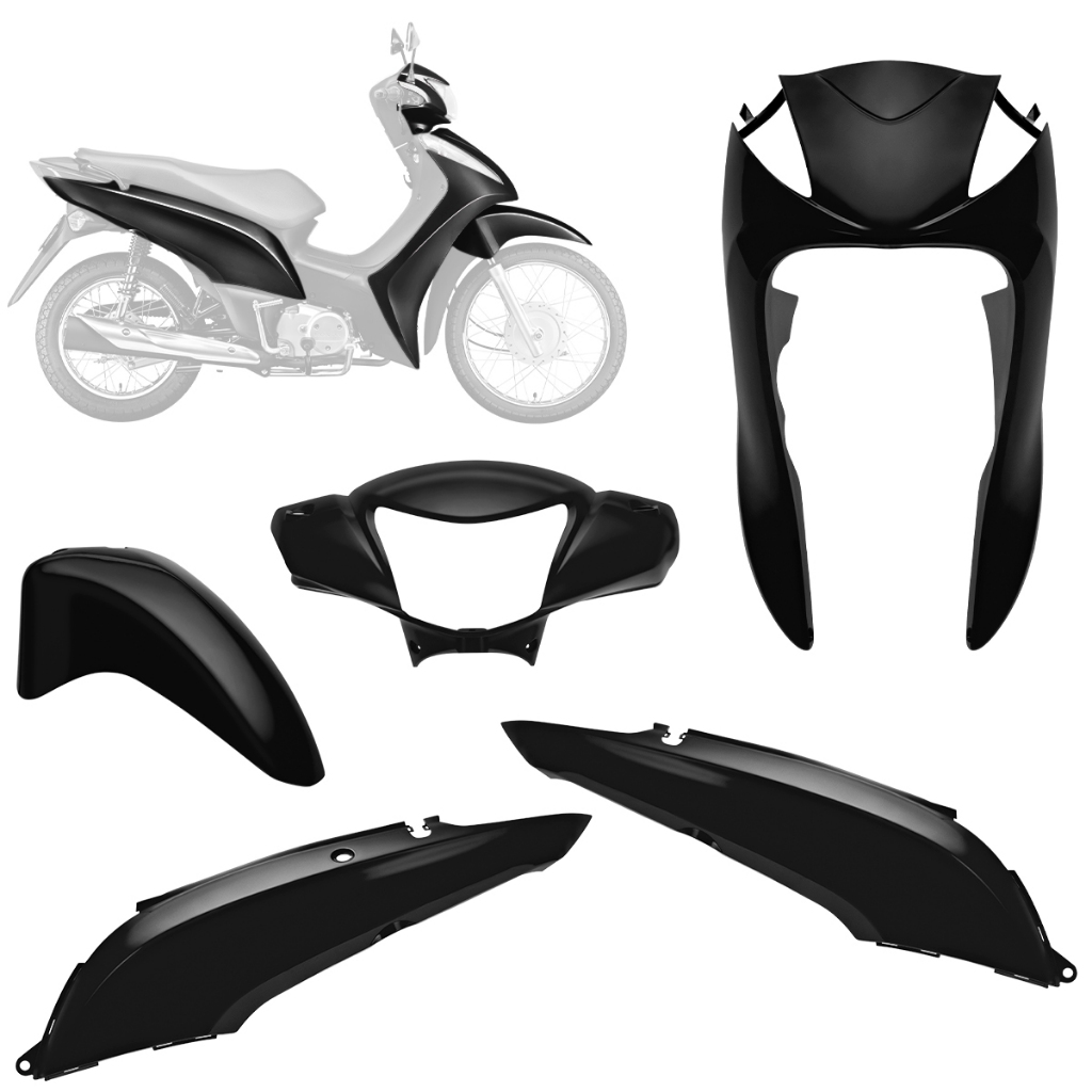Kit Carenagem Plástico Biz 125 2011 2012 2013 Pro