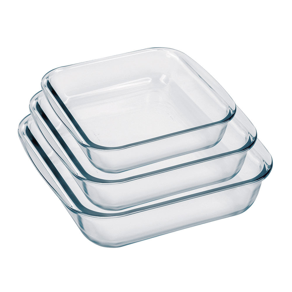 Conjunto de Assadeiras Quadradas Nadir Sempre em V